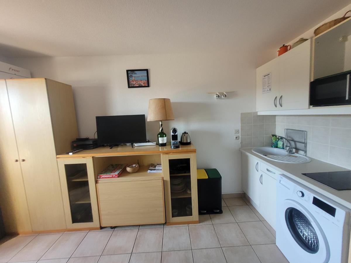 Appartement Paisible Avec Vue Panoramique Mer Et Acces Direct Plage 博尔马斯·莱斯·米默萨斯 外观 照片